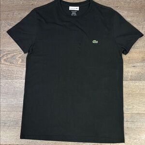 Lacoste Classic Black Pima Cotton Tee – Men’s Medium (FR 4) 🐊